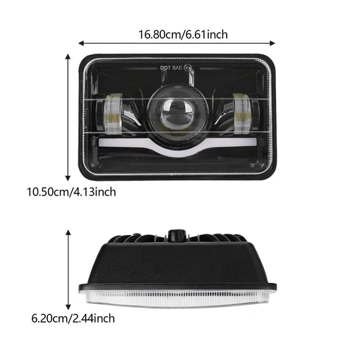Imagen 2 del producto Envío gratis 4x6 pulgadas faros Led DRL para Peterbil Kenworth Freightinger Ford sonda Chevrolet Oldsmobile camión