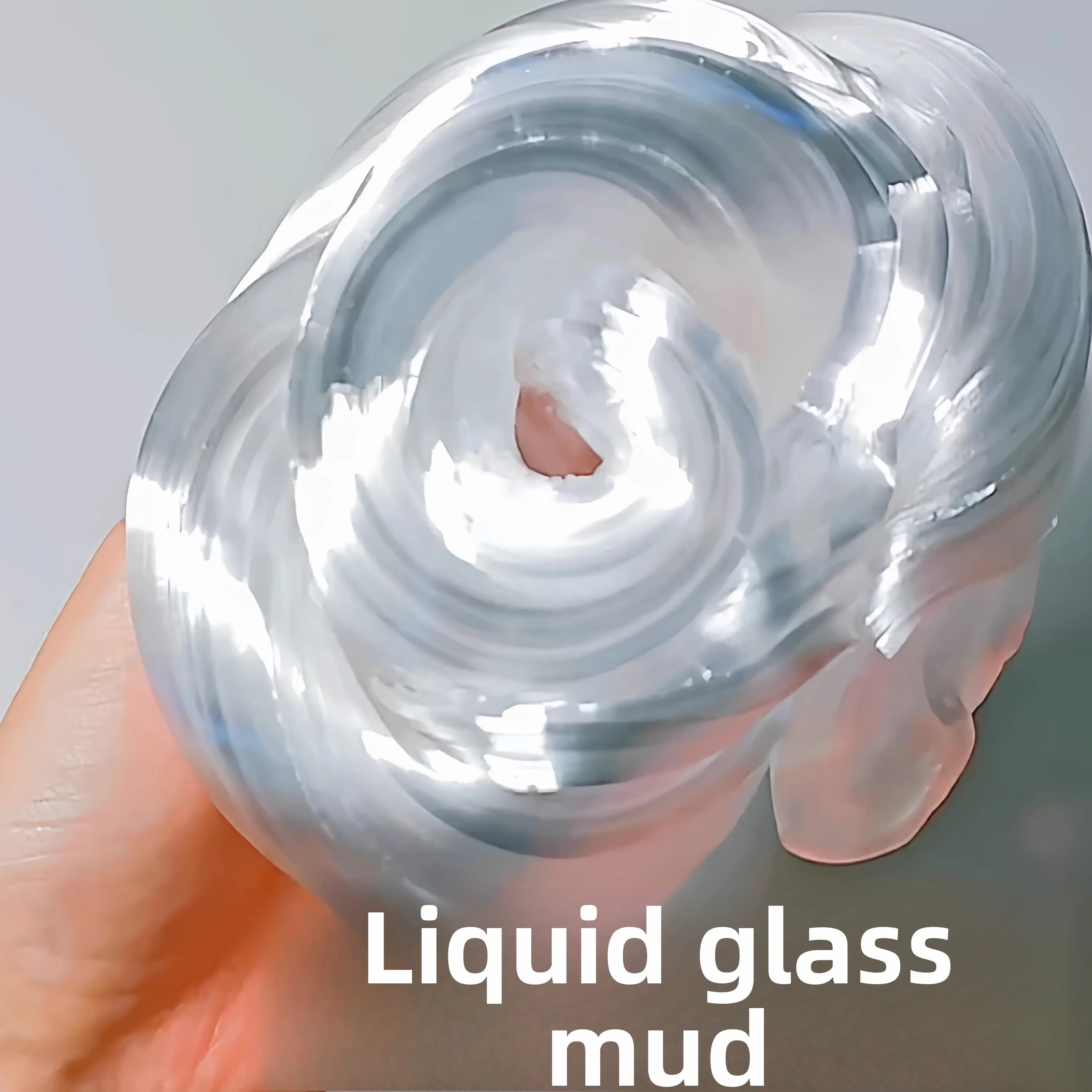Lodo de vidrio líquido, fluido no newtoniano, lodo cristalino, slime superbrillante, pegamento de burbujas, juguete antiestré...