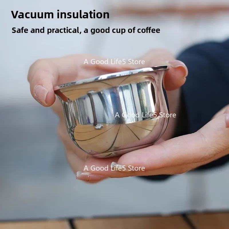 

Применяется для утолщенной тяжелой ручной твердой концентрированной кофейной чашки из нержавеющей стали, высококачественный изысканный ценный чай Baijiu, 80 мл