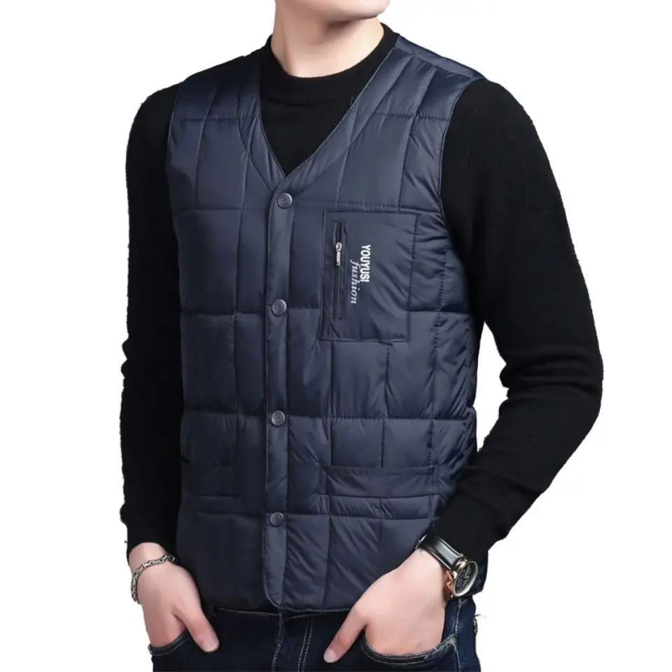 

Winter and Autumn Down Jacket for Men, Light and Short Style, Can Be Worn Both Inside and Outside with A Cotton Undershirt.