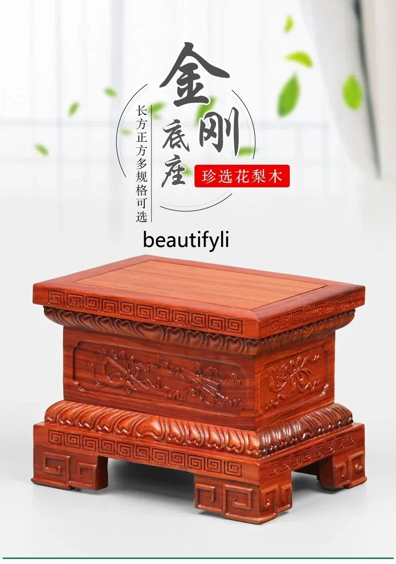 

Buddha Base Solid Wood Heightened Worship Decoration Base Bracket Square Buddha Niche