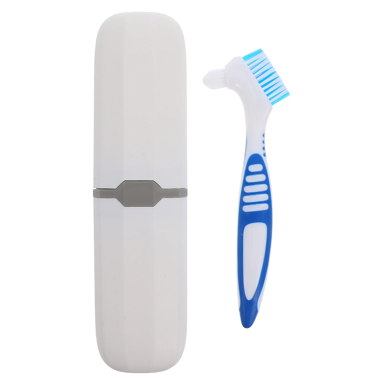 

1Set Retainer Cleaning Brush with Travel Case Portable Toothbrush Holder for Dentures Oral Freshness on Demand