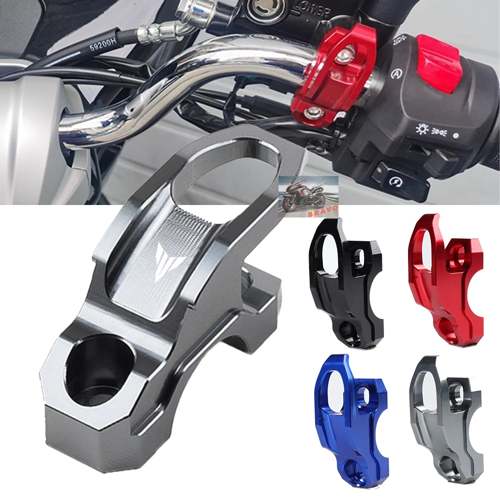 Logo For Yamaha MT MT-03 MT-07 MT-09 Brake Master Cylinder Holder Clamp Bracket Bag Hook Helmet Hanger Accessories CNC Aluminum