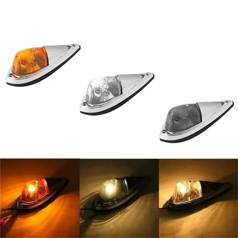 

5PCS 12V for Semis RV Truck Van Teardrop Cab Marker Front Rear Top Amber DC Clearance Roof Running Light Wiring Pack