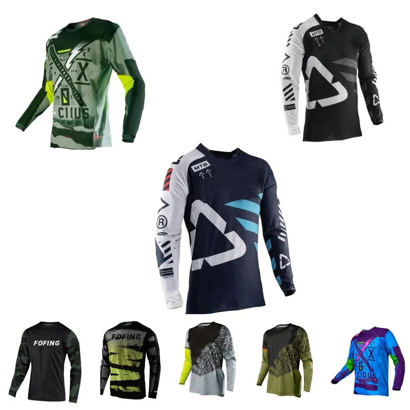 2027 Men's Cycling Jersey Motorcycle Top Sleeve T-shirt MTB Mountain Outdoor Sports Clothes Cycling Jersey