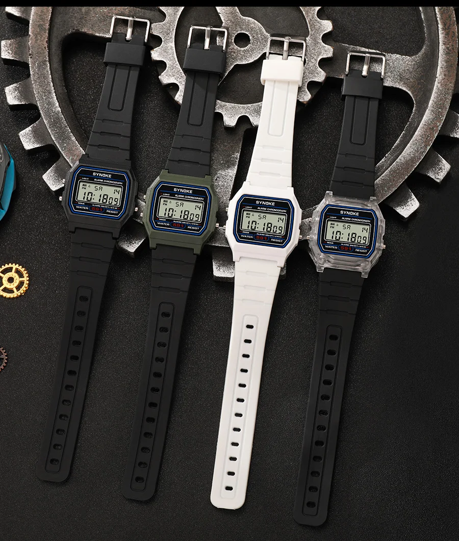SYNOKE Student Digitaluhr Unisex Sportuhr Multifunktions Sport Wasserdicht Leuchtende LED Klassische Uhr für Männer und Frauen – Detail 11