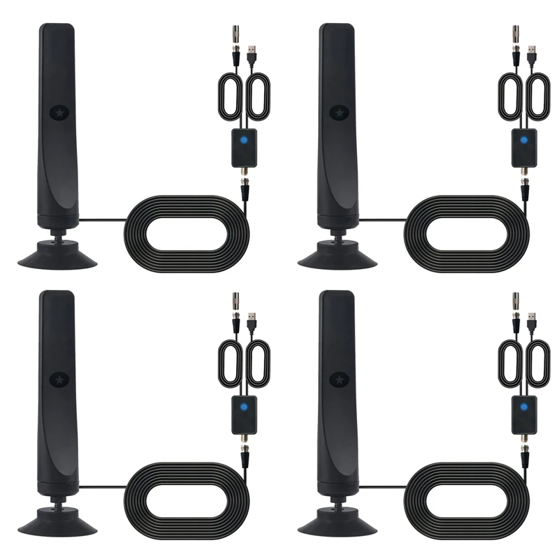 

B63B-4X TV Antenna High Gain Indoor Digital Antenna Amplified Signal Booster For Wide Range HDTV Reception Home TV