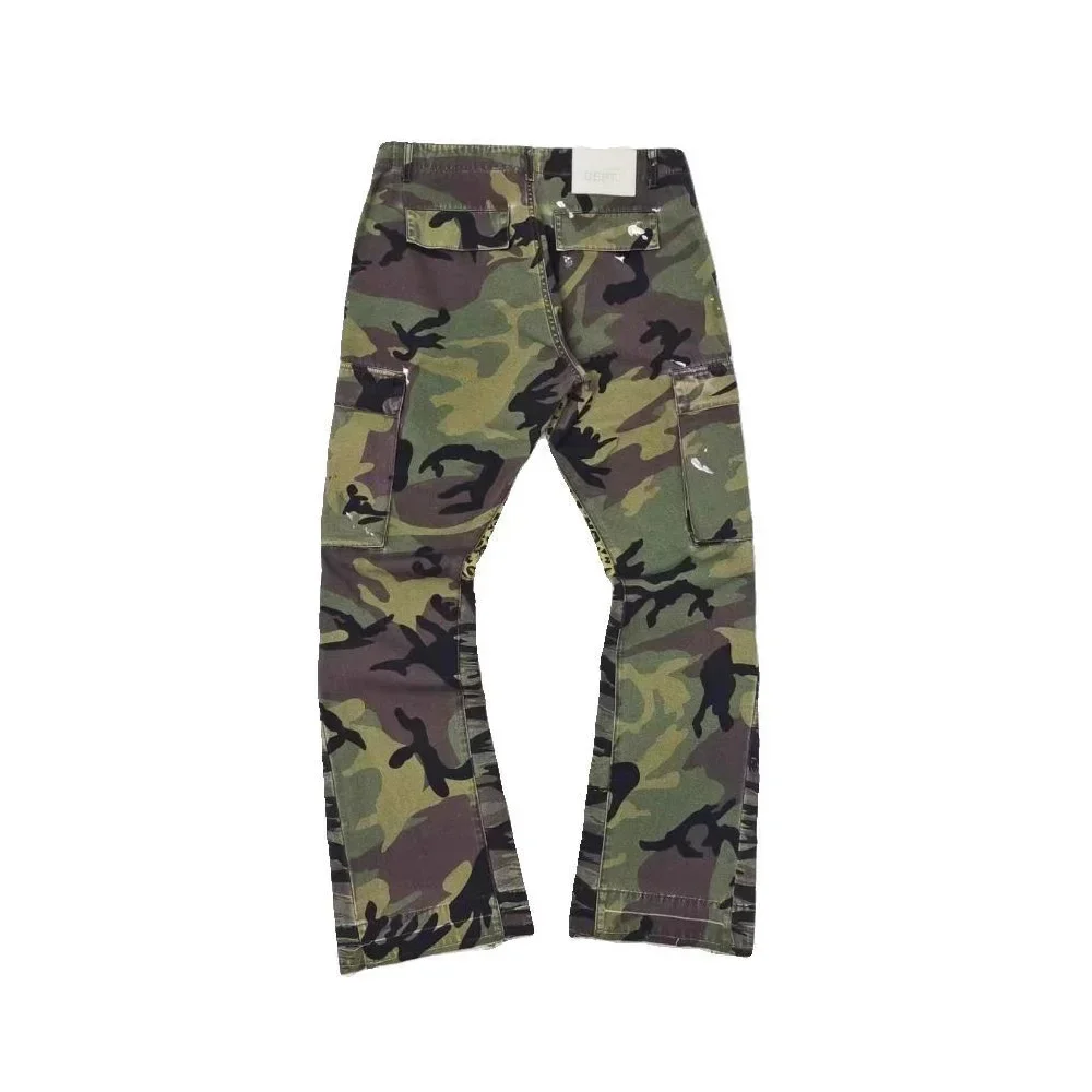 Dept Letter Print Fashion Brand Camouflage Pants for Men and Women Spring and Summer Loose Casual Cotton Sports Pants