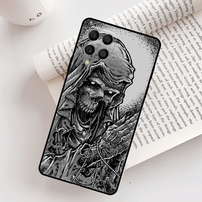 Moda gótica crânio caso para samsung galaxy m12 m56 m06 m32 m52 m35 m55 m15 m11 m13 m14 m16 m36 m31 m53 m34 m54