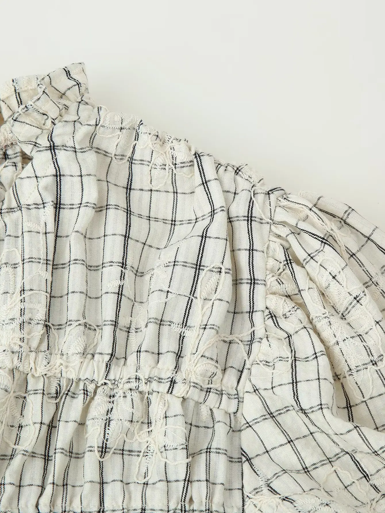 Spring Plaid Embroidered Bow Short Sleeve Blouse Tops and A-line Side Zipper Skirt Women Casual Office Lady Daily Commuting Set