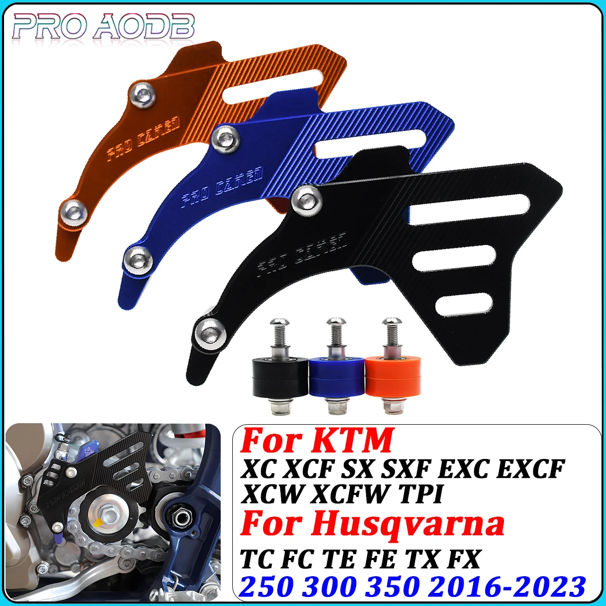 

For KTM SX EXC EXCF XC XCW XCFW TPI 6D 250 300 2017-2023 Motorcycle Split Front Sprocket Cover Case Saver Protector Chain Guard