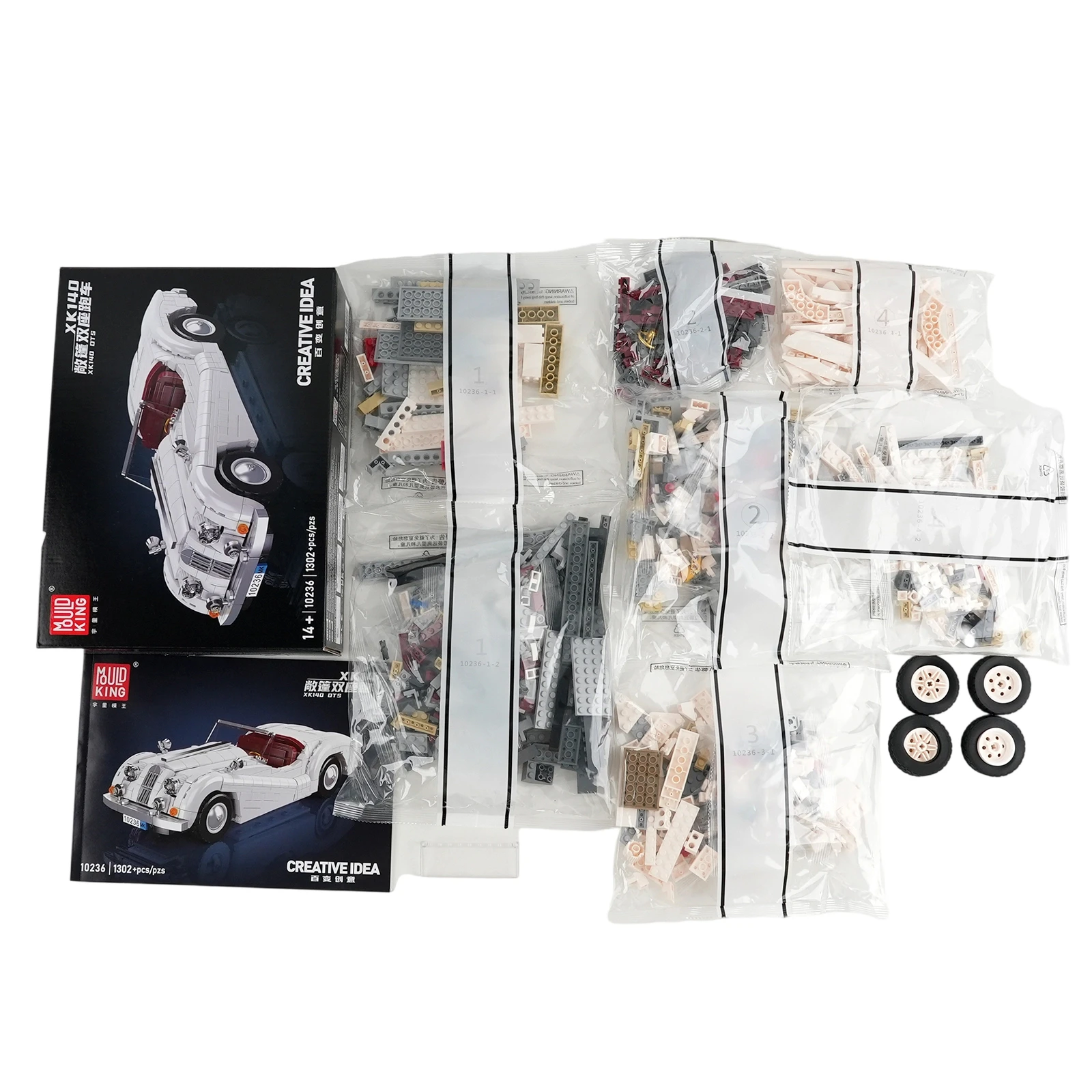 

Mold King 10236, трансформируемый двухместный спортивный автомобиль, строительные блоки, классический ретро гоночный автомобиль, модель детской игрушки-головоломки, подарок на день рождения