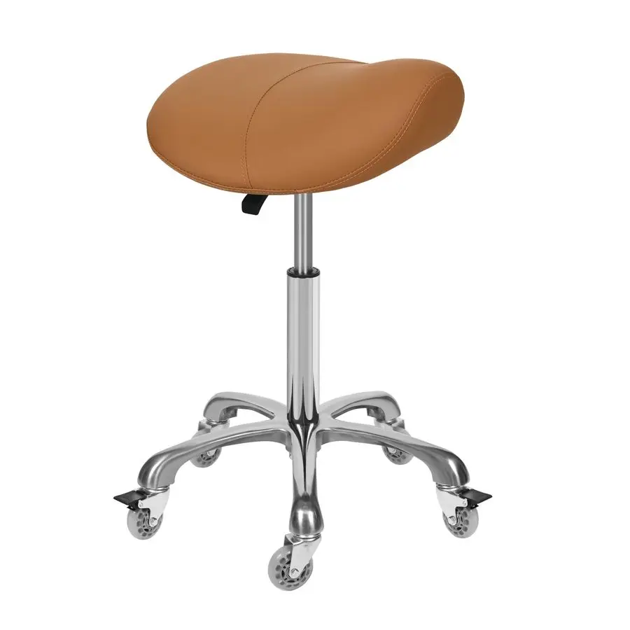 

Saddle Stool with Wheels Rolling Chair Professional Saddle Chair Heavy Duty Adjustable Swivel Hydraulic Stool for Massage Hair S