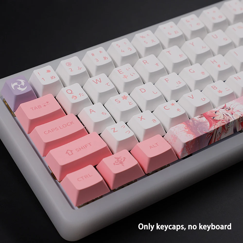 Genshin Lövedékbecsapodás yae miko keycap Japán nyelv Fonetikus Jelölés PBT Nemesítés Szerkezeti elem DIY Gépi Kulcskarika Vadcseresznyefa Idom keycaps