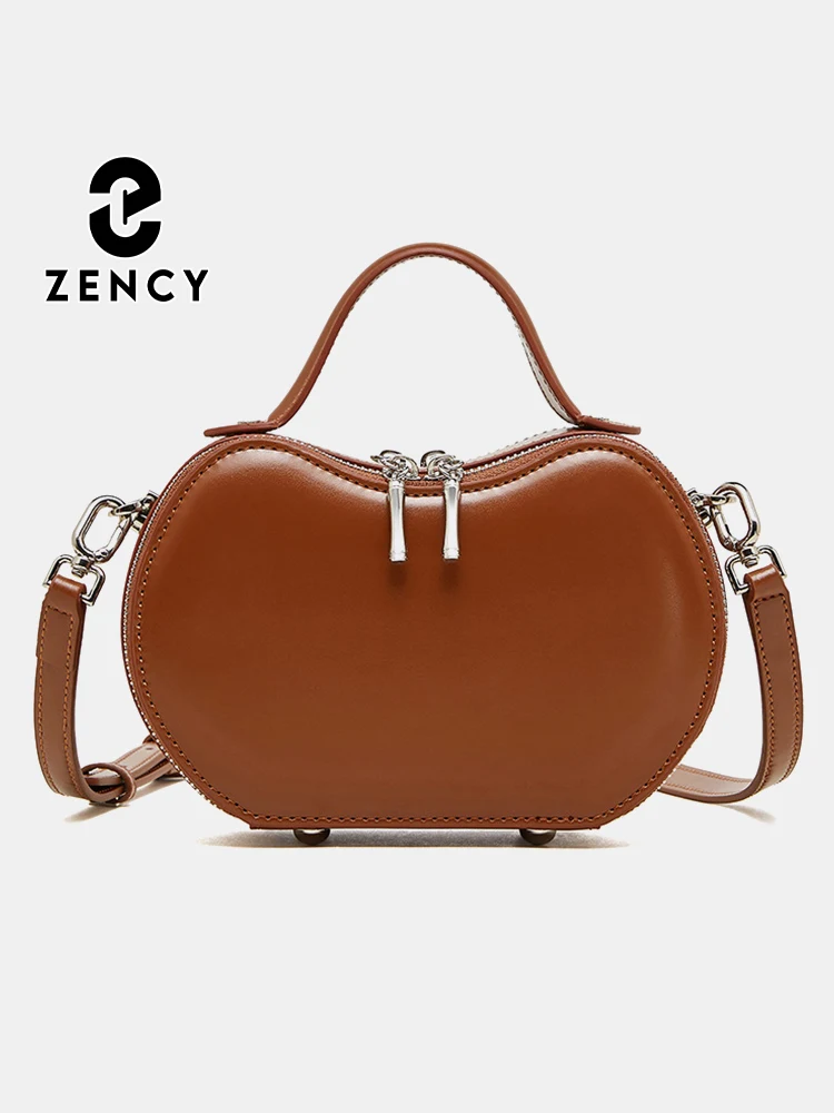 

Zency Women's Simple Luxury Brand Solid Color Burgundy Bag Designer Leather Handbag Crossbody Top-handle Small Phone Bag Girls