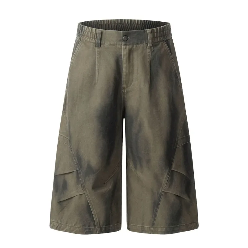 OR LF American Pleated Feel Seven Points 100 Cotton Women Cargo Trousers A Sense of Sophistication Cool Stylish Wide Leg Pants