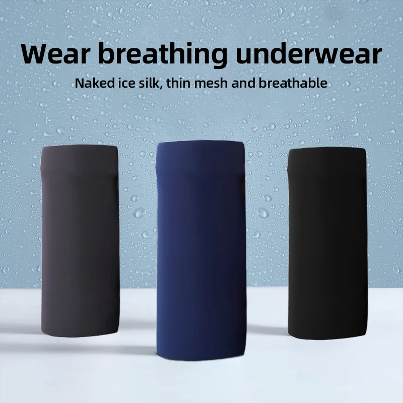 2 قطعة/الوحدة الرجال الصيف الحرير الجليد الملاكمين ملخصات سلس الملابس الداخلية الملابس الداخلية السروال السراويل رقيقة جدا تنفس مثير سراويل
