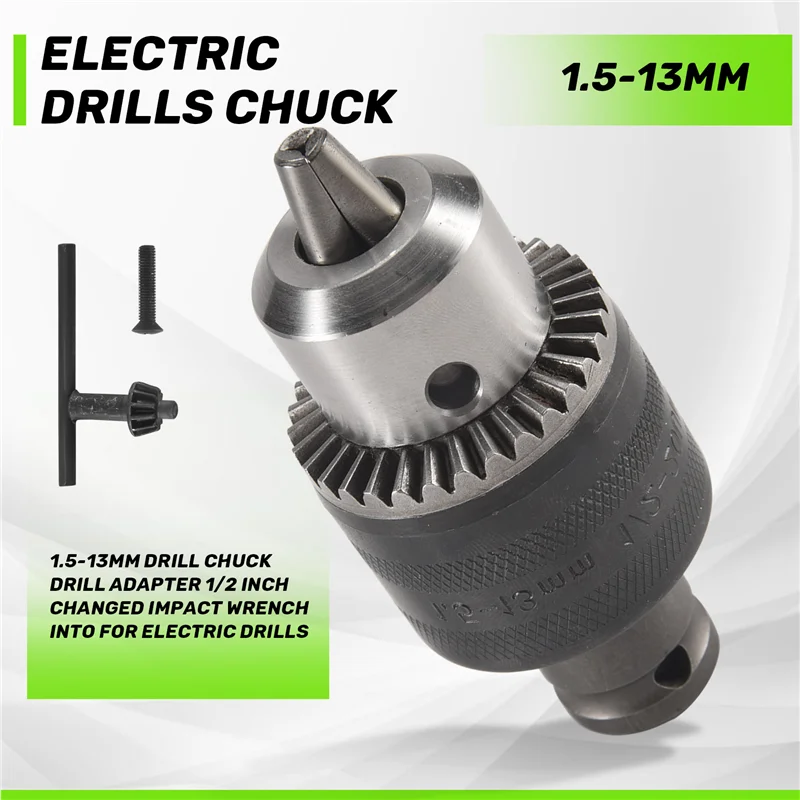 A20F-1.5-13Mm Drill Chuck Drill Adapter 1/2 Inch Changed Impact Wrench Into For Electric Drills