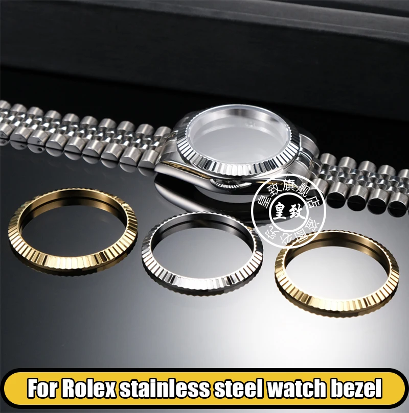 For Rolex Diary Stainless Steel Watch Ring 39mm Watch Case Strap Men Watch Set Watch bezel NH35 Movement Scale Ring Outer Ring