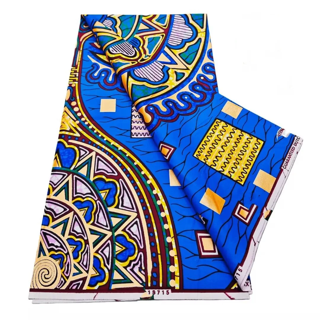 2026 New Style Nigeria Golden- Wax Print Fabric - High Quality African Wax Print Fabric for Patchwork, Clothing & DIY