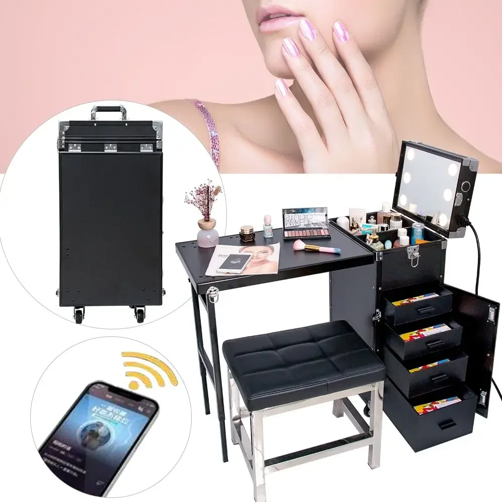 New Beauty Make Up Tattoo Nail Multilayer Toolbox Storage Organizer Suitcase Bag Makeup Box Artist Professional Cosmetic Cases