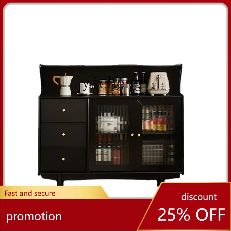 CZ Solid Wood Living Room Sideboard Cabinet Modern Minimalist Wall Integrated Home Locker