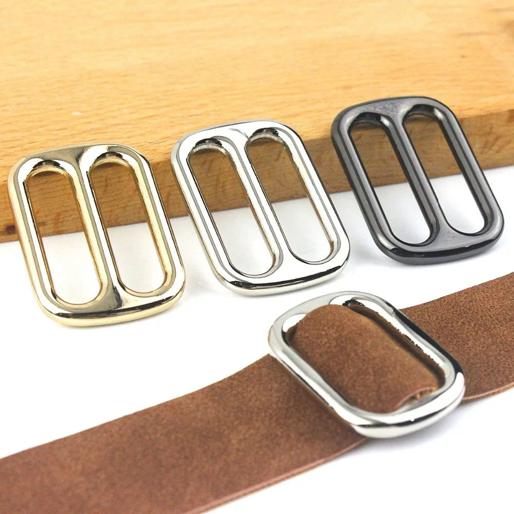 10 pcs Metal Tri Glide Slide Buckles Center Bar Adjuster Buckle for Leather Craft Bag Strap Belt Webbing 25/32/38mm