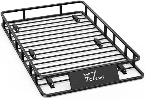 

64" Heavy Duty Roof Rack Basket 300LB Capacity - Universal Steel Cargo Carrier for SUV, Truck, Pickup