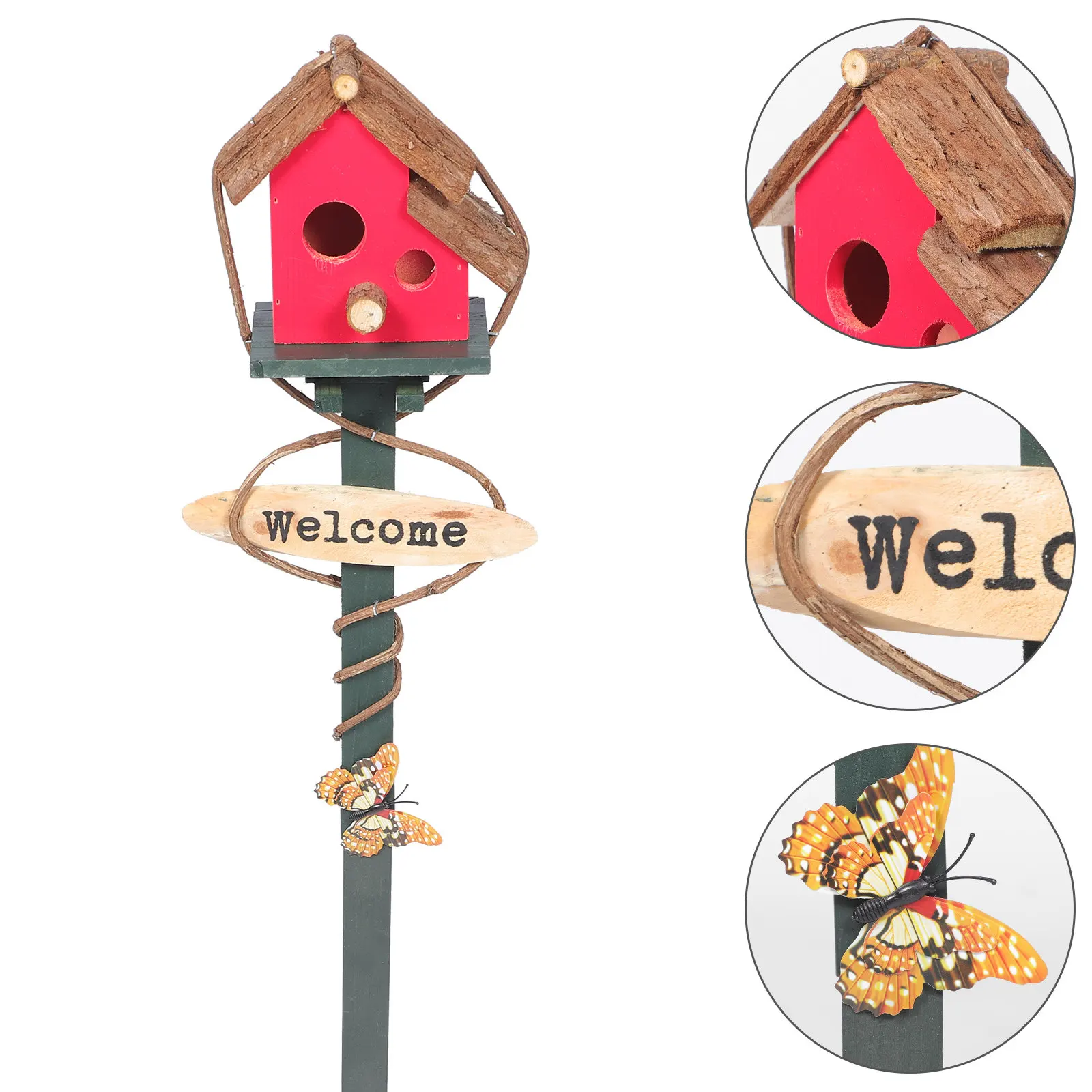 

Декоративное укрытие для птиц с подставкой, устойчивое к погодным условиям, для отдыха и декора на открытом воздухе