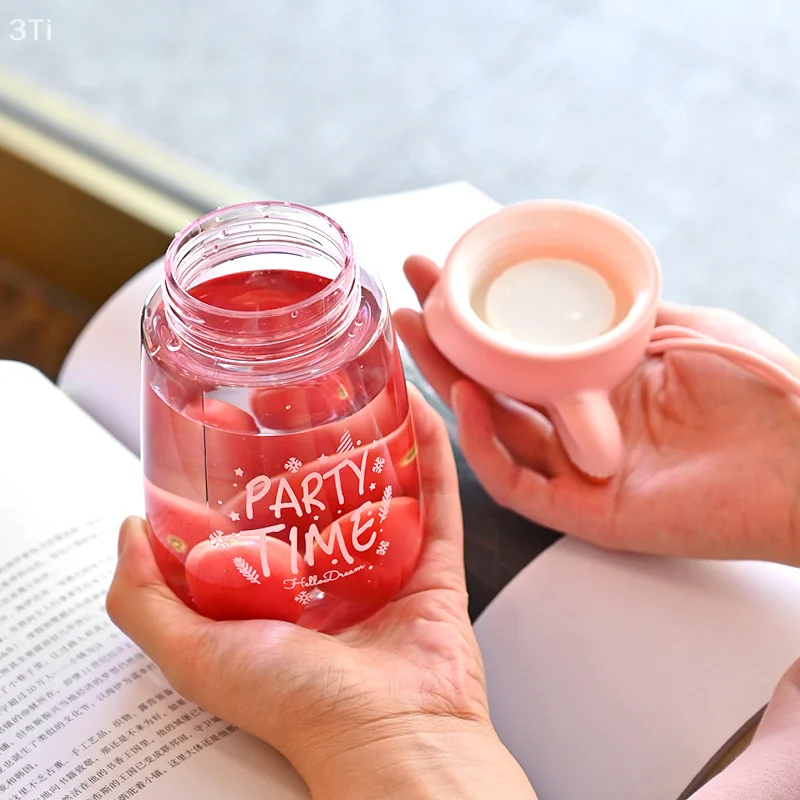 400ml Travel พลาสติกใสขวดน้ําดื่มขวดน้ํากีฬาถ้วยดื่ม LeakProof สําหรับกลางแจ้ง