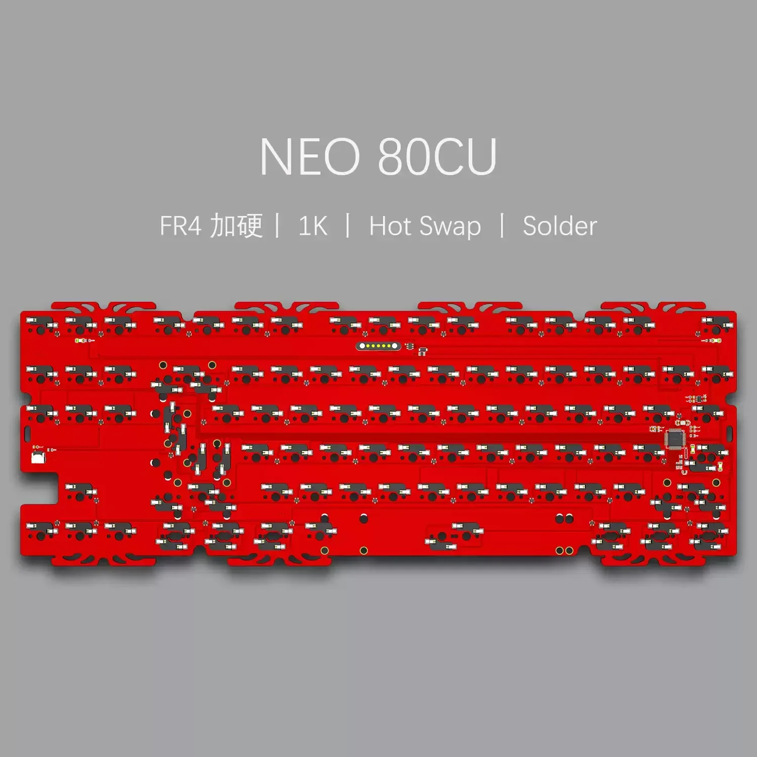 tastiera-cablata-magnetica-neo80cu-pcb-personalizzata-saldata-hot-swappable-materiale-fr4-tg155-tasso-di-resa-1k-scheda-pcb-da-16-mm-supporto-via