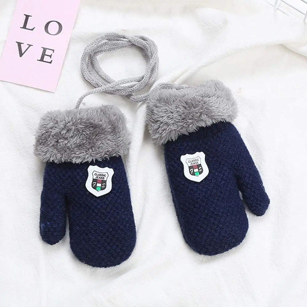 Winter Soft Plush Kids Gloves Cute Knitted Mittens Thick Warm For 2-9 years old