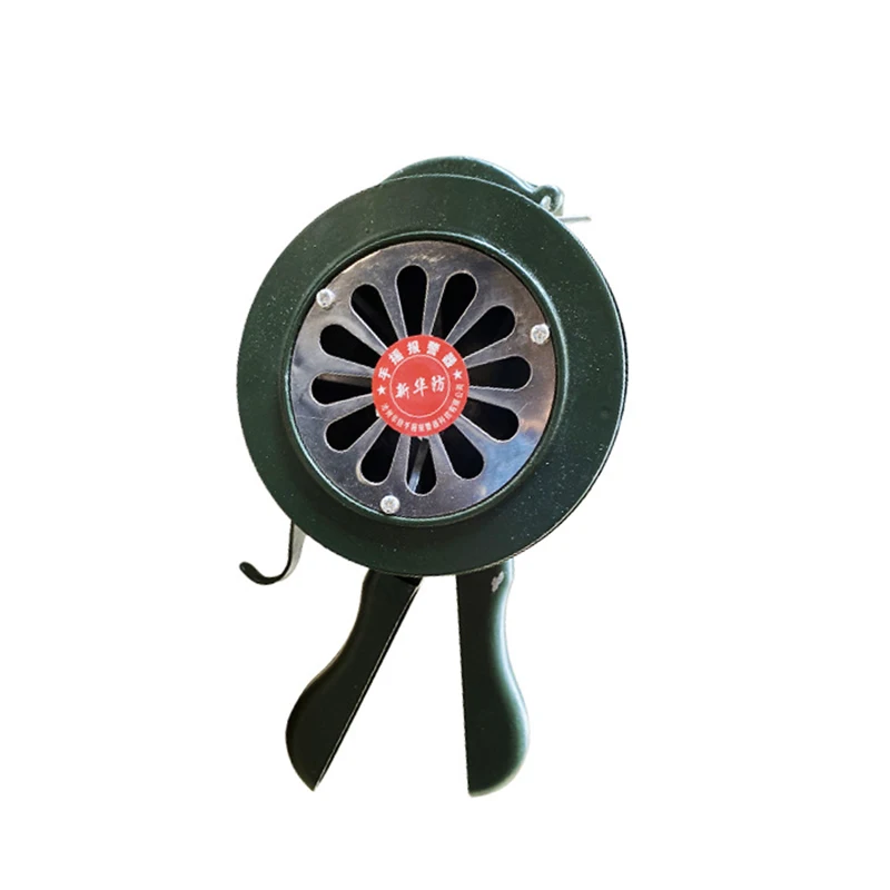 Hand Crank Siren Horn Manual Operated Metal Alarm Handheld Air Raid Siren Portable Loud Manual Siren Emergency Safety