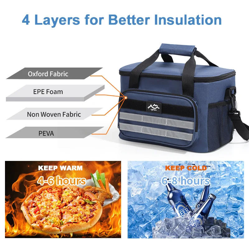 Large capacity incubator Thickened aluminum foil picnic bag Fresh-keeping large ice bag Outdoor insulation bag