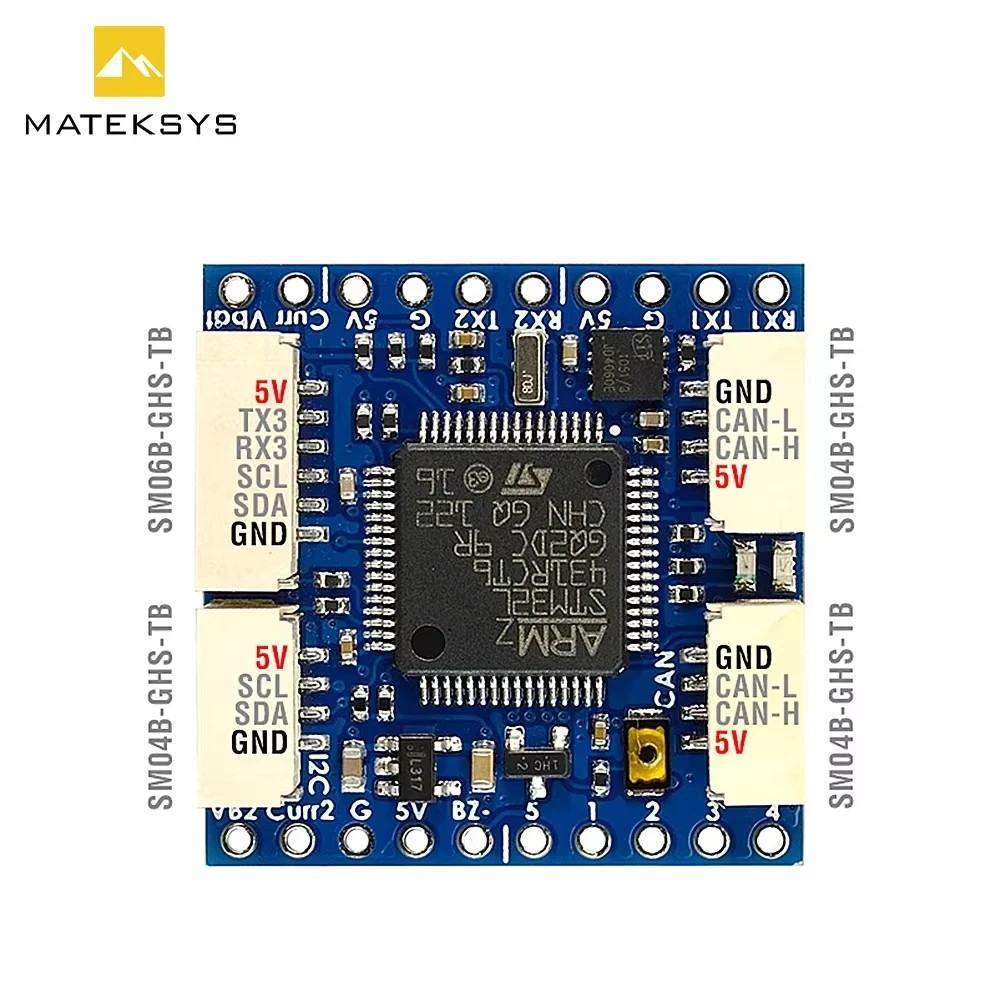 MATEKSYS MATEK CAN-L431 AP_Periph CAN Node DroneCAN L431 26X26mm for ArduPilot GNSS Compass Barometer Airspeed Sensor GPIO