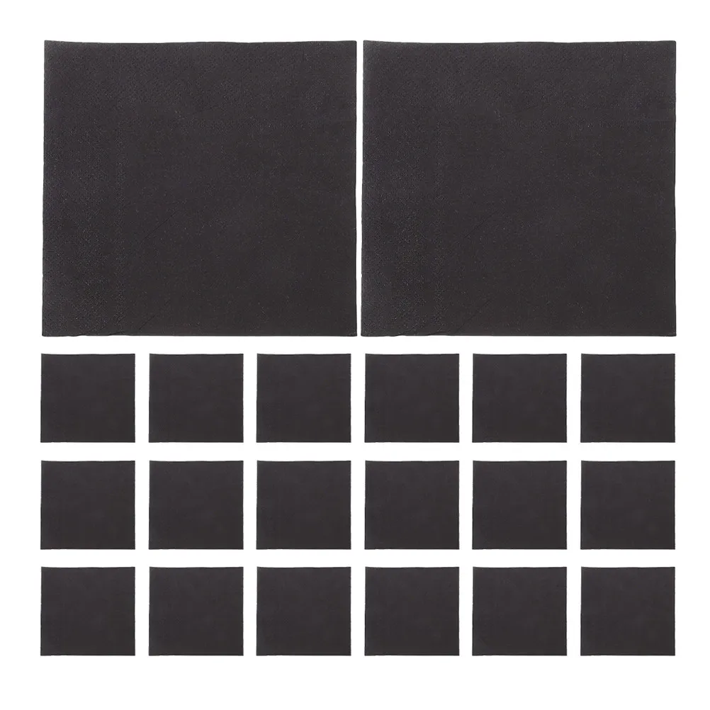 25Pcs Black Lunch Napkins Disposable Paper Soft Square for Birthday Wedding Dinner Party Events Table Napkins Aesthetic Napkin