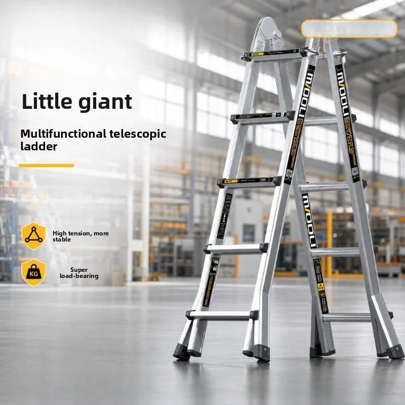 Telescopic Multifunction Folding Ladder Portable Aluminum Alloy Home Use A Frame Portable Indoor Ladder Climbing Folding Ladder