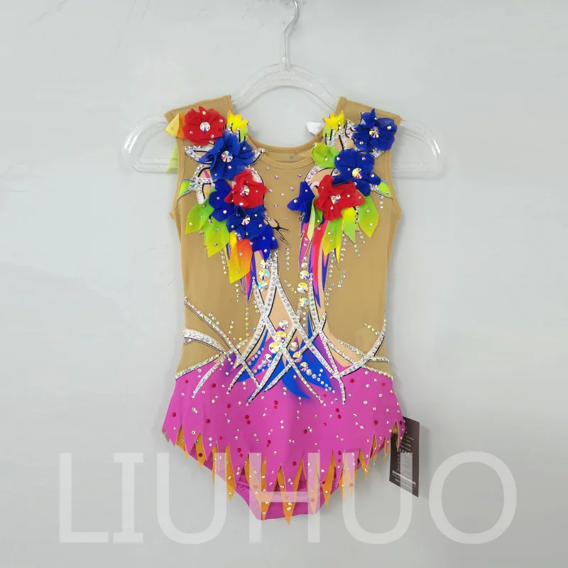 LIUHUO Rhythmic Gymnastics Leotard Competitive Cheerleading Performance For Children