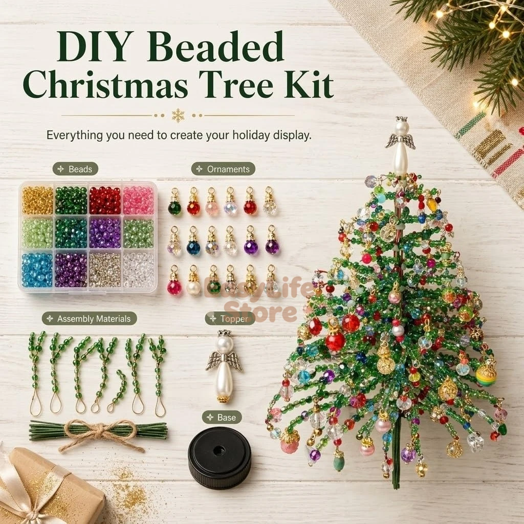 DIY Beaded Christmas Tree Kit - Home Decor Xmas 评论和价格
