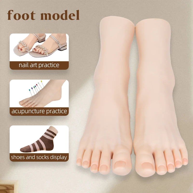 

Имитация дизайна ногтей, модель стопы, мягкая игла, массажная техника, практика обуви и носков в живой комнате, модель стопы