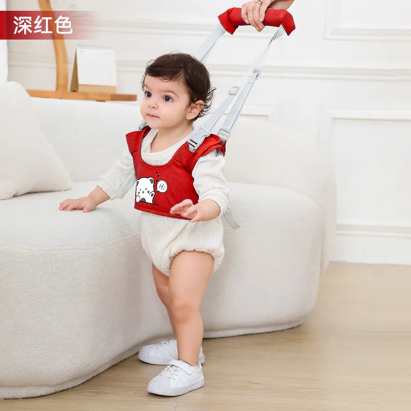 Baby Walking Belt Multi-functional Breathable Learning and Walking Belt for Infants Young Children Waist Protection Anti Red