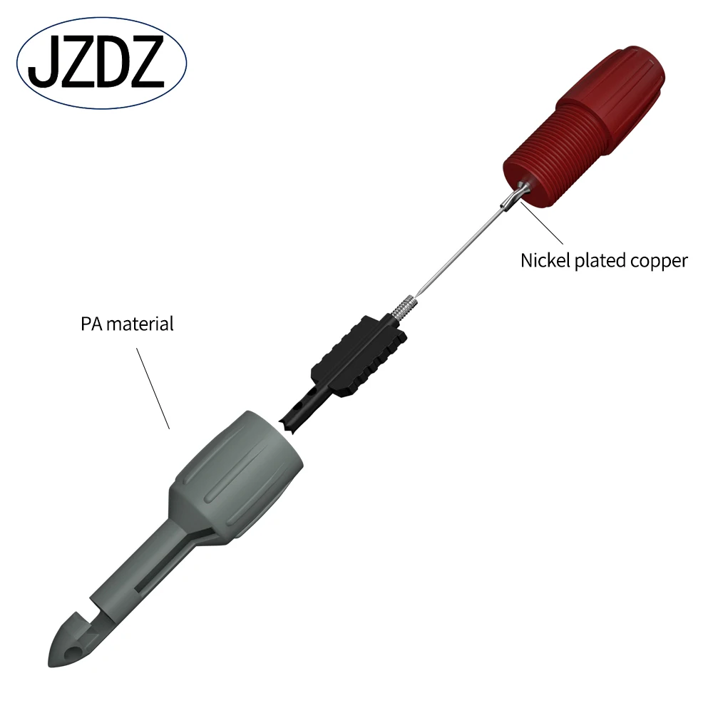 Imagem -06 - Jzdz-sonda Piercing do Fio de Isolamento Clipes Piercing para Multímetro Tensão Voltímetro Teste do Termômetro J30039 Pcs