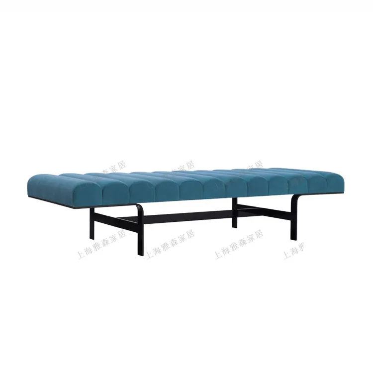 Italian new Chinese style end stool bedroom metal creative living room light luxury sofa bench bedside stool shoe changing stool image 5