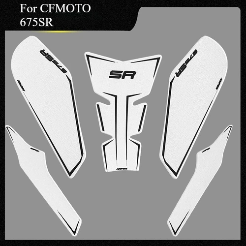 Imagen 2 del producto Para CFMOTO SR675 675SR 675 SR 675SR-R 2025 + motocicleta 3M almohadilla de depósito antideslizante pegatinas almohadilla lateral de Gas rodilla Protector calcomanía