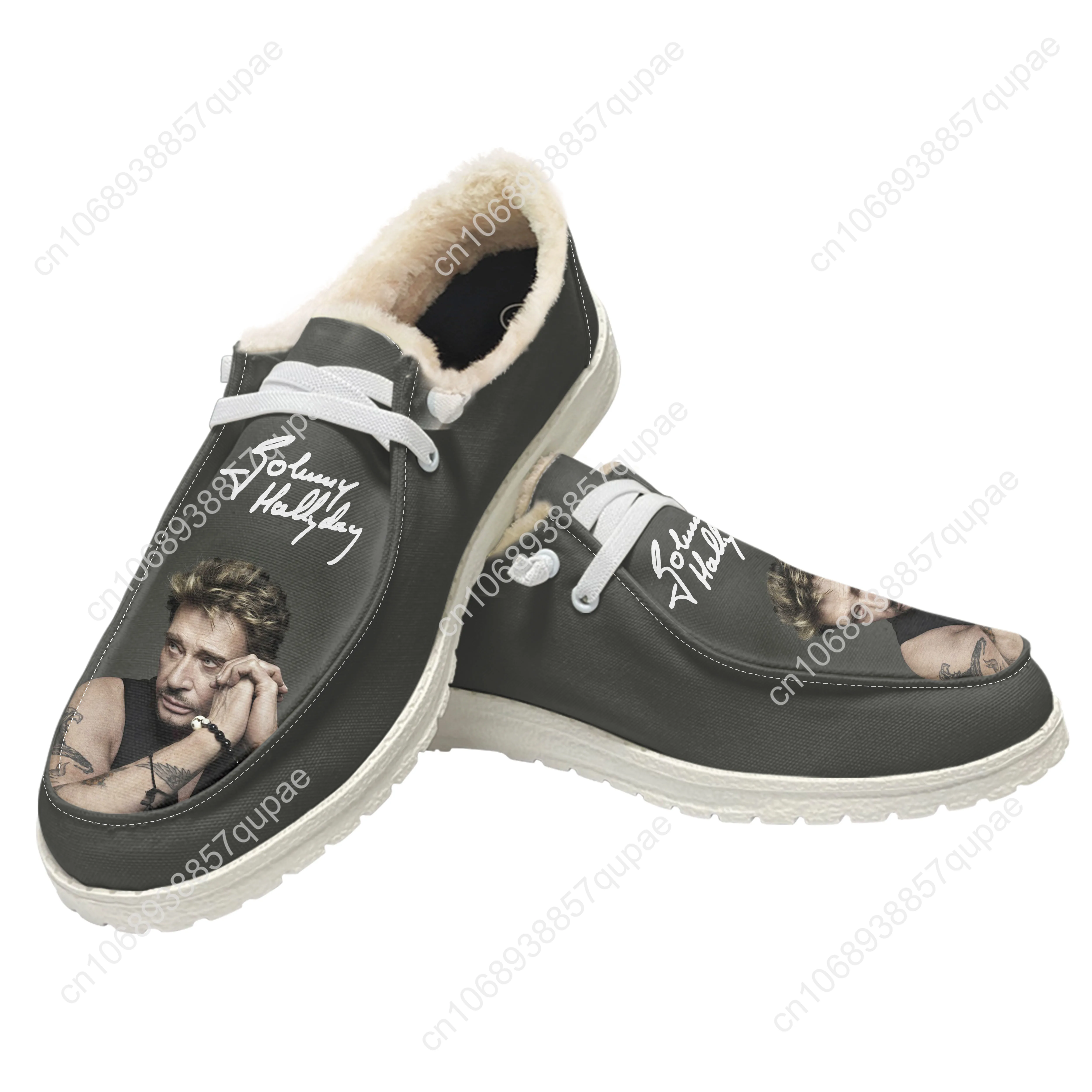 Johnny Hallyday Casual Plush Shoes Flat Shoe singer Men Woman Breathable Casual Outdoor Lightweight Footwear Custom Made Shoe