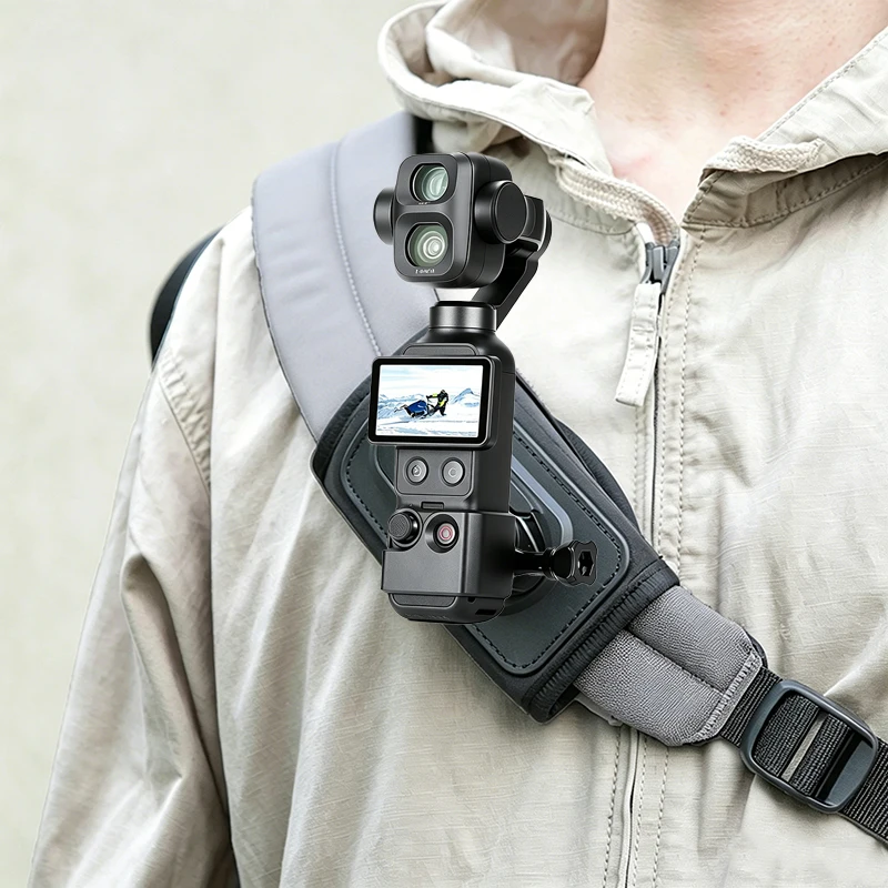 Backpack Clip Fixed Strap 360 Degree Rotating J-shaped Base for DJI Osmo Pocket 3 /pocket 4 / 4P Gimbal Camera Accessories