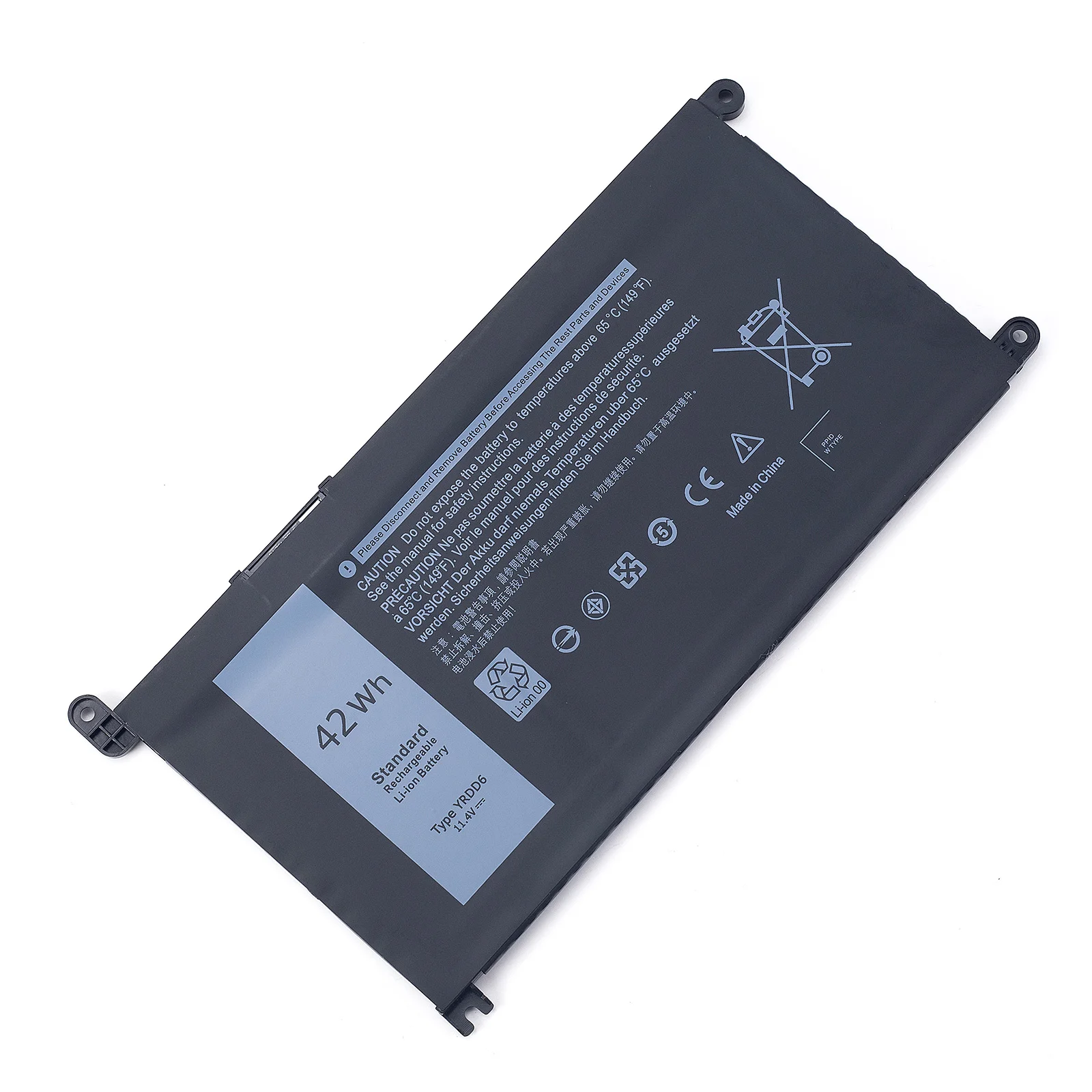 BVBH-Batería de iones de litio para ordenador portátil, pila YRDD6 de 11,4 V, 42Wh para d-ell i-nspiron5480, 5482, 5485, 5584, 5488, B07DFK12MV, FW8KR, RRJDX