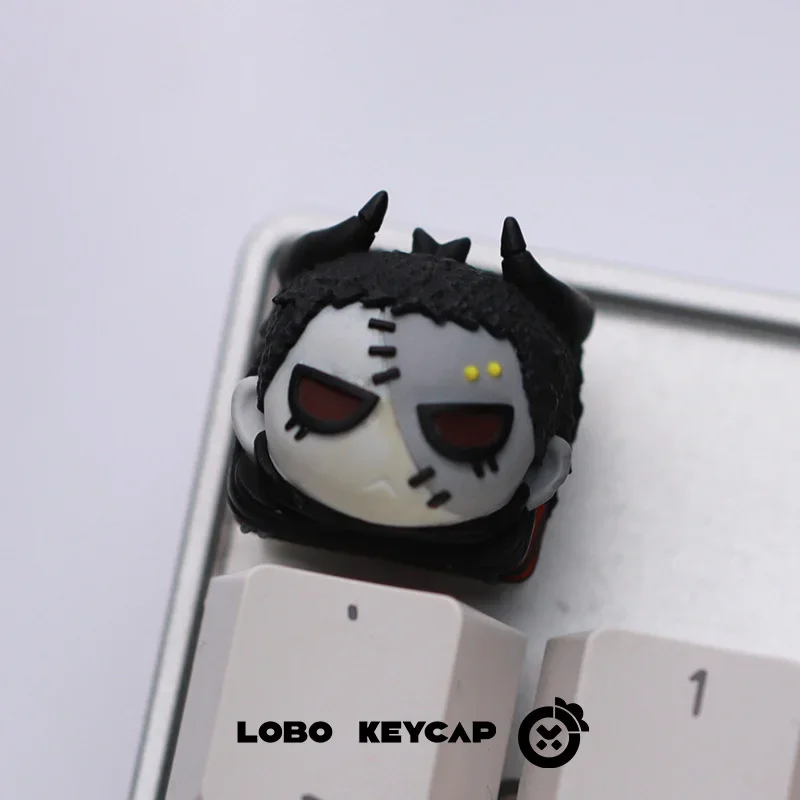 Originele Demon Gepersonaliseerde Keycaps Art Hars Handgemaakte E-Sports Gamer Deel Mechanisch Toetsenbord Doorschijnend Keycap Creatief Cadeau