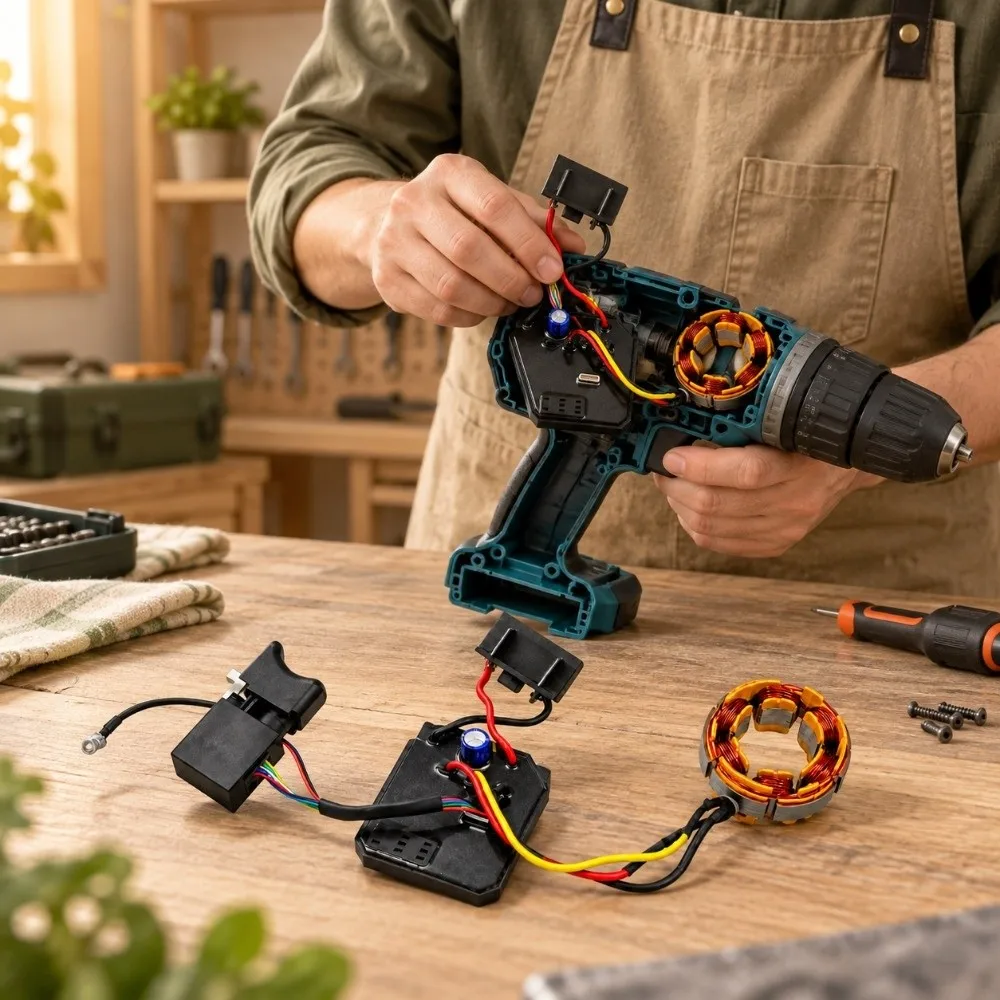 Brushless Motor Brushless Motor Stator Cordless Design 21V Voltage Stator Coil Assembly for Dayi Style Electric Drill