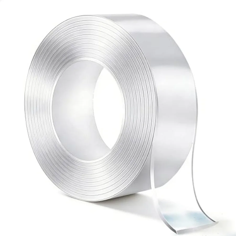 

Heavy Duty Double Sided Nano Tape, 1.18 x 160 Inch Removable Washable Mounting Tape, Traceless Clear Strips for Picture Hanging